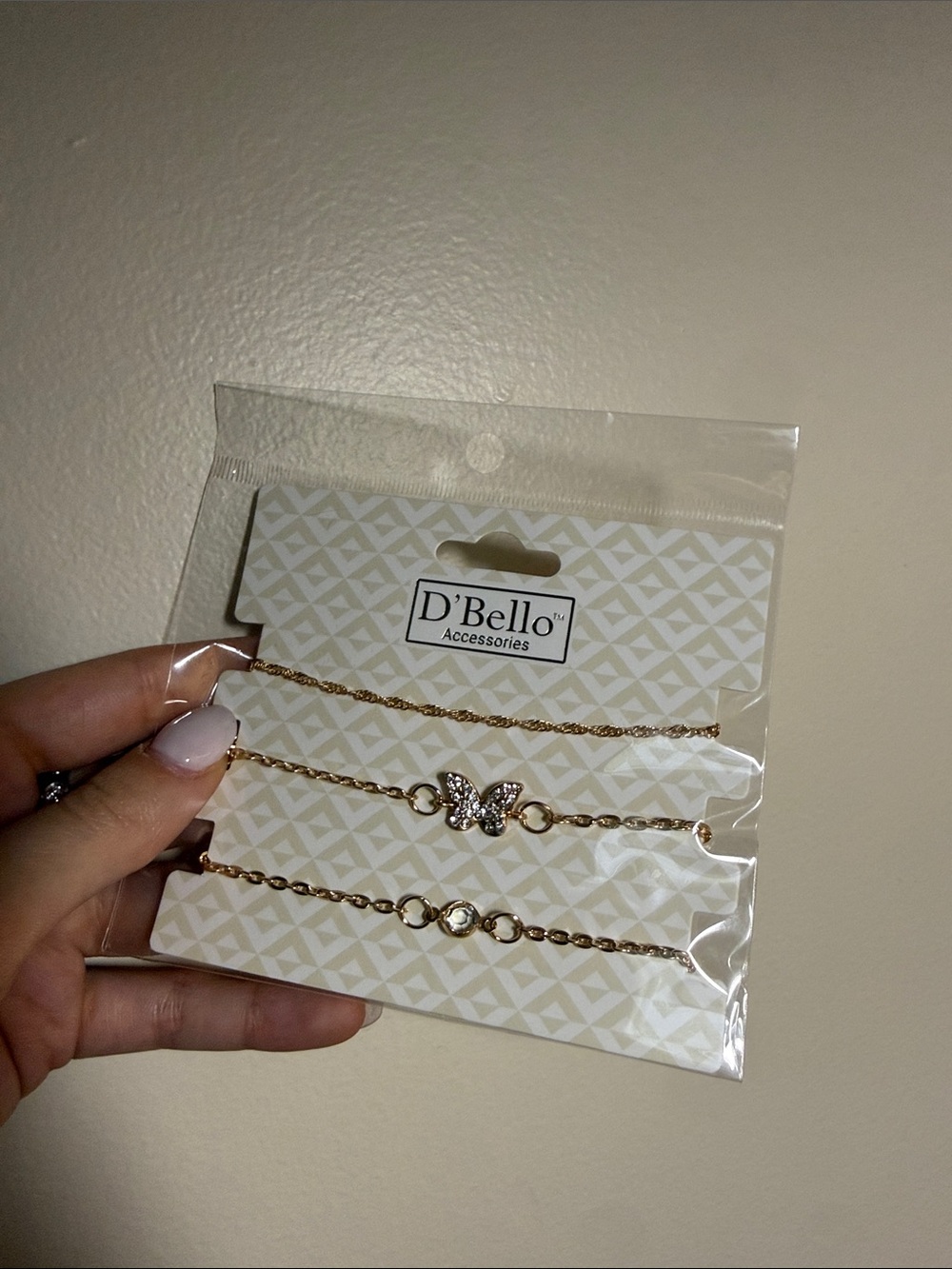 Gold Butterfly Layered Bracelet Set - Gold Tone Jewelry